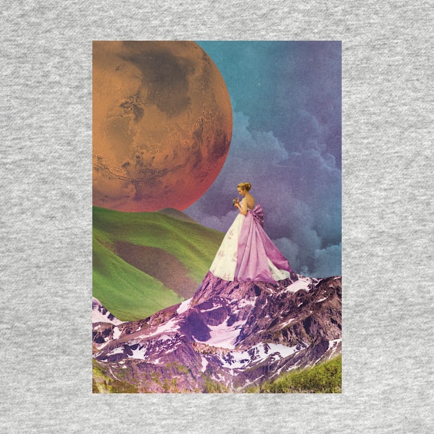 The Hilltop - Vintage Inspired Collage Illustration by beakbubble